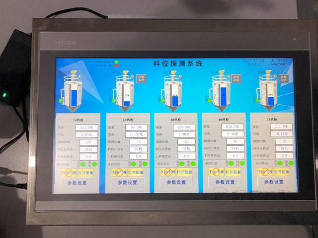 江西远大矿业粉料仓料位计系统案例